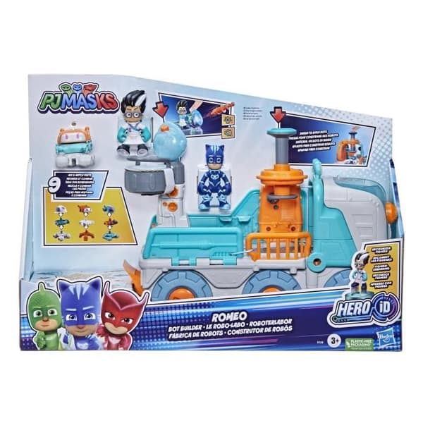 PAJAMASKER - Roméos Robo-Labo - Förskoleleksak - 2 i 1 fordon med robo-labo - från 3 år