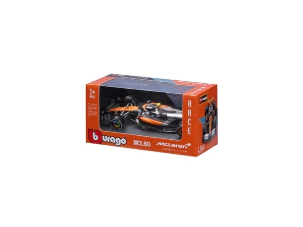 BBURAGO McLaren MCL60 (2023) - #4 (Norris), Modellsportbil, Förmonterad, 1:43, McLaren F1 MCL60, Alla, Metall, Plast