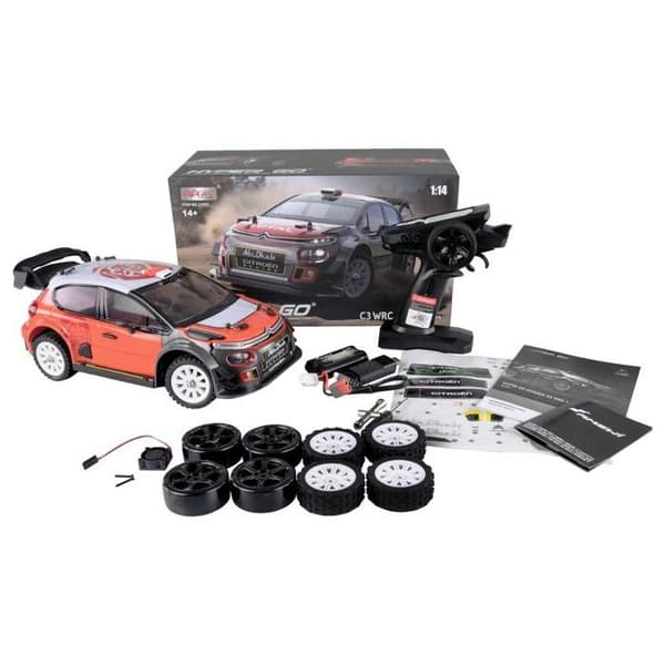 Amewi Hyper Go Citroen C3 WRC Rally/Drift svart, röd borstlös 1:14 Electric RC Car Rally 4-hjulsdrift (4WD) p