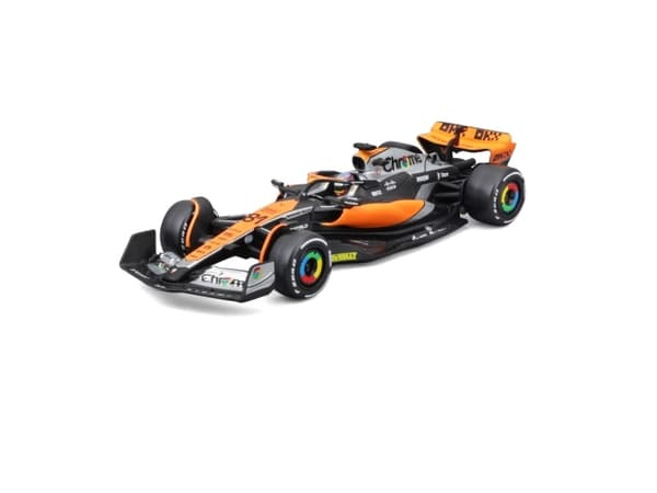 BBURAGO McLaren F1 Team MCL60, Sportsbil, Montert på forhånd, 1:43, McLaren F1 TEAM MCL60 #81 con casco, Alle kjønn, Metall, Plast