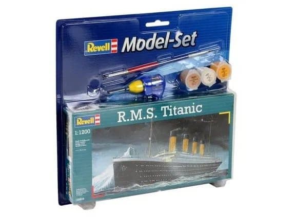 Revell R.M.S. Titanic, Pienoismallimatkustajalaiva, Kokoamispakkaus, 1:1200, RMS Titanic, Muovi, Keskitaso