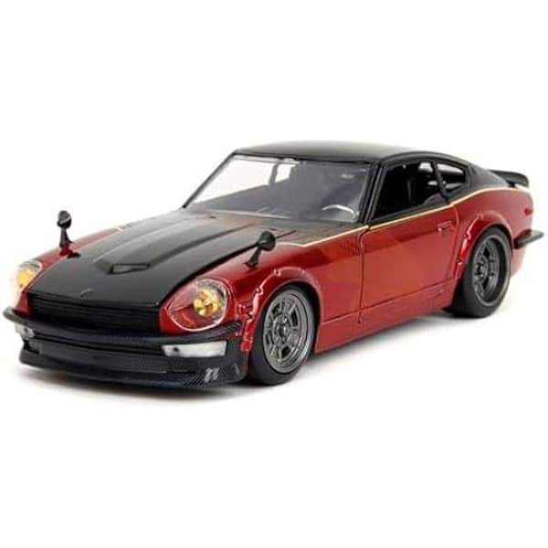 Filmbil - JADA - Datsun 240Z - Skala 1:24 - Röd - Snabb X - Detaljerad modell