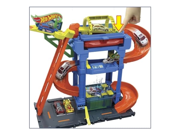 Mattel Hot Wheels City Tunnel Twist car wash, play building