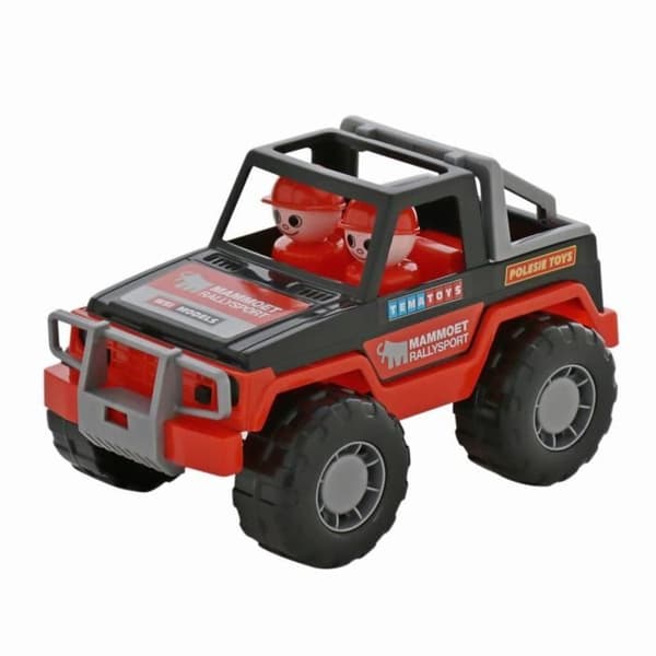 Bil - Polesie - Mammoet - Plast - Svart/Röd - 145 mm x 23,5 cm