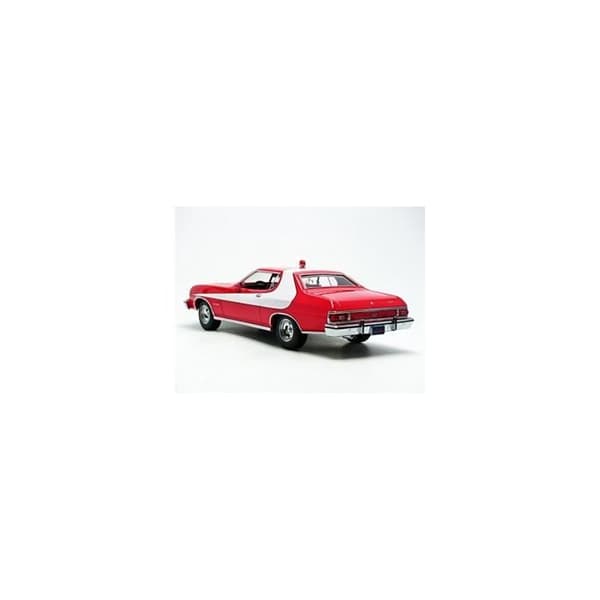 Miniatyrbil - Greenlight Collectibles - Ford Gran Torino 1976 - Röd - 1/18