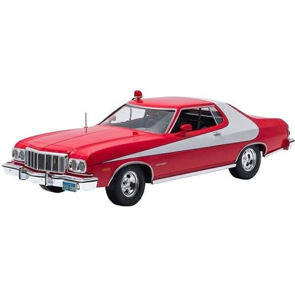 Miniatyrbil - Greenlight Collectibles - Ford Gran Torino 1976 - Röd - 1/18