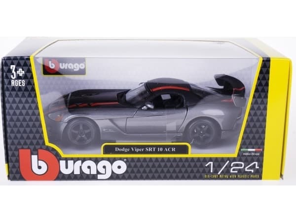 BBURAGO Dodge Viper SRT 10 ACR, Sportsbil, Montert på forhånd, 1:24, Dodge Viper SRT 10 ACR, Alle kjønn, Metall, Plast