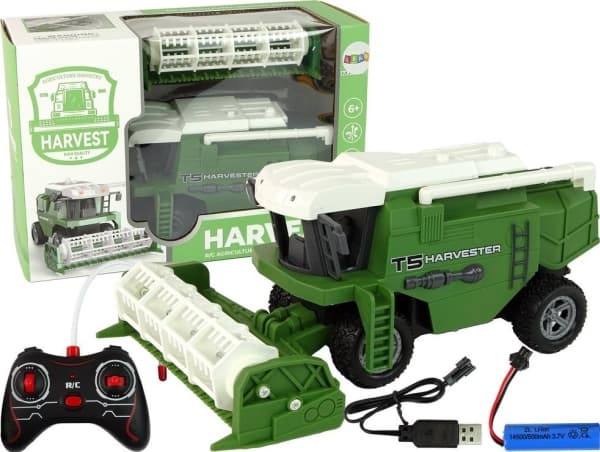 LeanToys Jordbruksfordon Skördetröska R/C 29 cm Grön