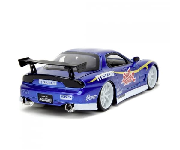 Jada Toys Street Fighter 1993 Mazda RX7 1:24, Bil, 8 År, Metall, Blå