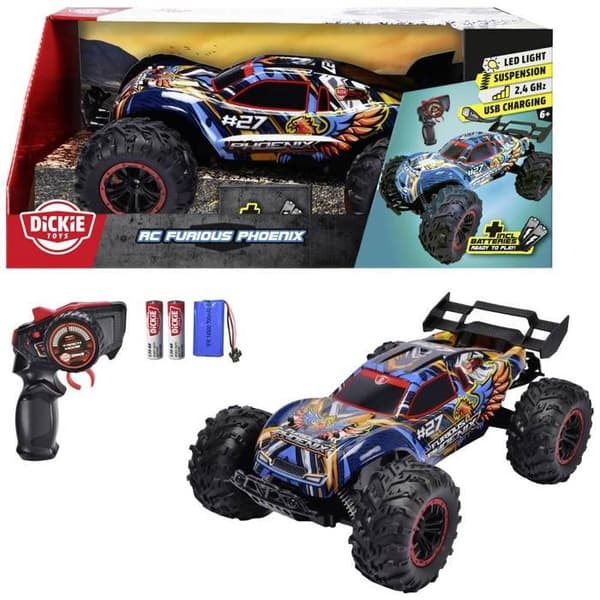 Dickie Toys 201108003 Furious Phoenix 1:10 Elbil RC nybörjare elektrisk Truggy