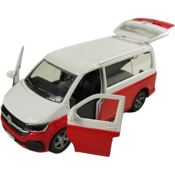 Leksak - Kids Globe - VW Transporter - Campingbil - 13,5 cm - Die-Cast-Pull-Back mekanism