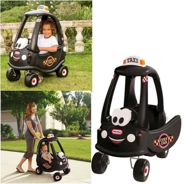 Miniatyrbil - Little Tikes - Cozy Coupe - Svart taxi - Bekväm - Utomhusbruk