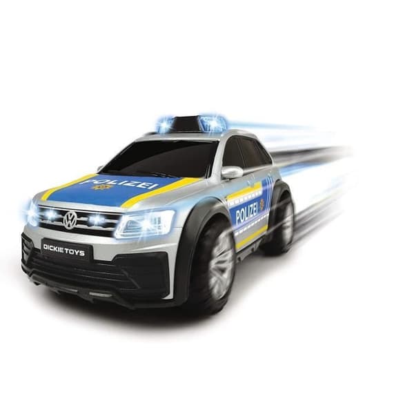 Miniatyrbil - DICKIE - VW Tiguan R-Line Polizei - Ljuseffekter - Ljudeffekter - Skala 1:18