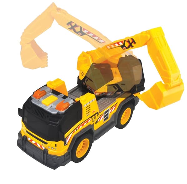 Lastebil med Gravemaskin 30 cm Dickie Toys