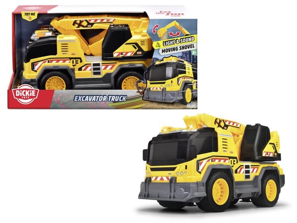 Lastebil med Gravemaskin 30 cm Dickie Toys