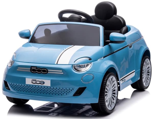 Batteridriven Bil FIAT 500 Elektro Åkbil med Fjärrkontroll Ljusblå