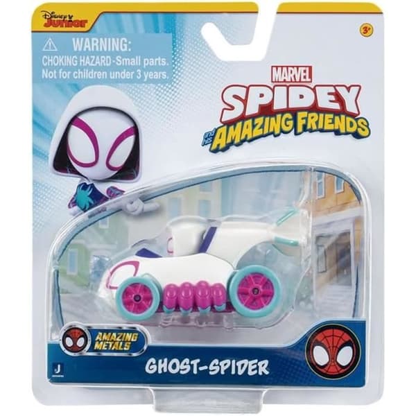 Bil - JAZWARES - Spidey - Metall och plast - 8 cm - Figur medföljer
