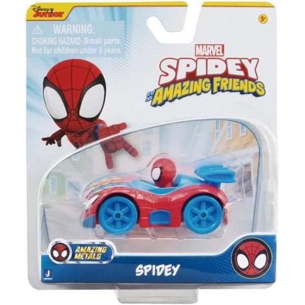 Bil - JAZWARES - Spidey - Metall och plast - 8 cm - Figur medföljer
