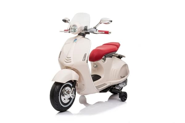 Vespa Ride-on scooter med MP3 från 3 år, vit, Sun Baby