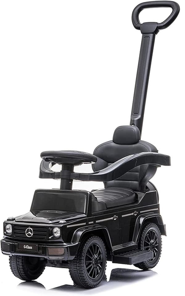 Gåbil med skjutfunktion för barn Mercedes Benz G 350d Svart