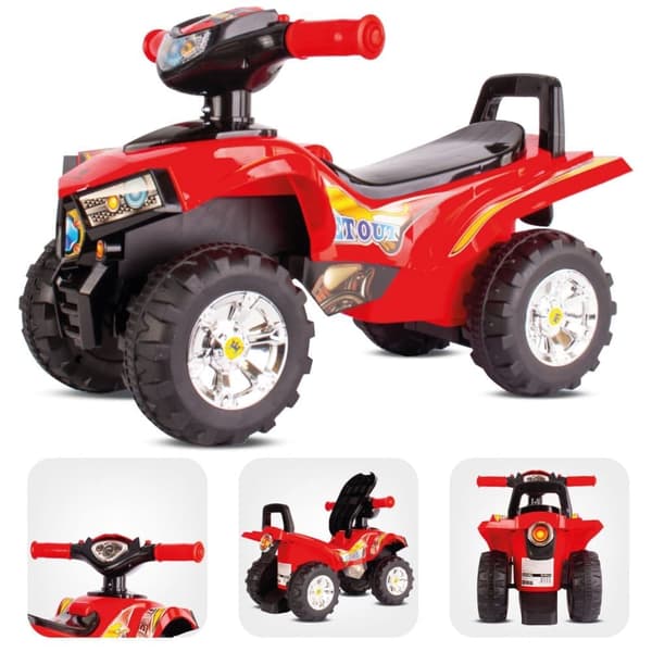 Quad Gåbil för ettårigt barn, Röd