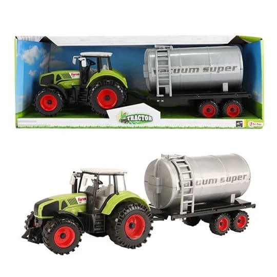Traktor med Vandtank Grøn 20cm