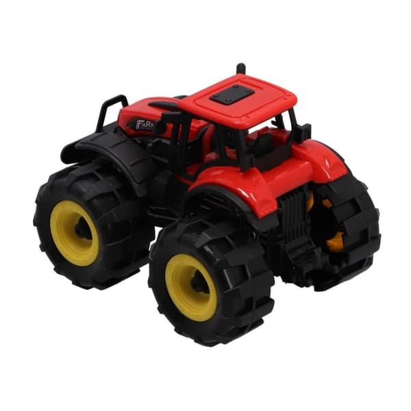 Traktor 15 cm + Lys og Lyde Rød/Sort