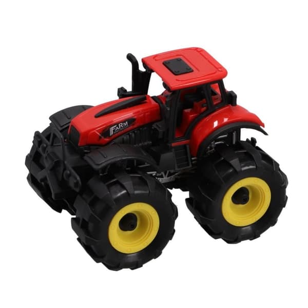 Traktor 15 cm + Lys og Lyde Rød/Sort