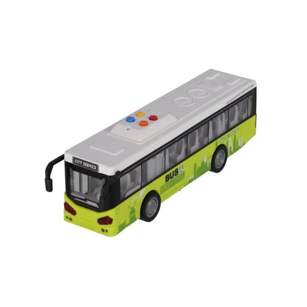 Bybus 1:16 + Lys og lyd Hvid/Grøn