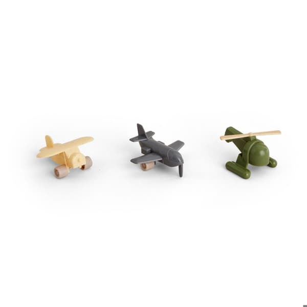 Leksaker - Viking Toys - 3 flygplan i bioplast - 7 cm - Ekoansvariga - Blandat
