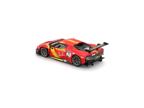 BBURAGO Ferrari 296 GT3, Sportsbil, Montert på forhånd, 1:43, Ferrari Racing 296 GT3, Alle kjønn, Metall, Plast