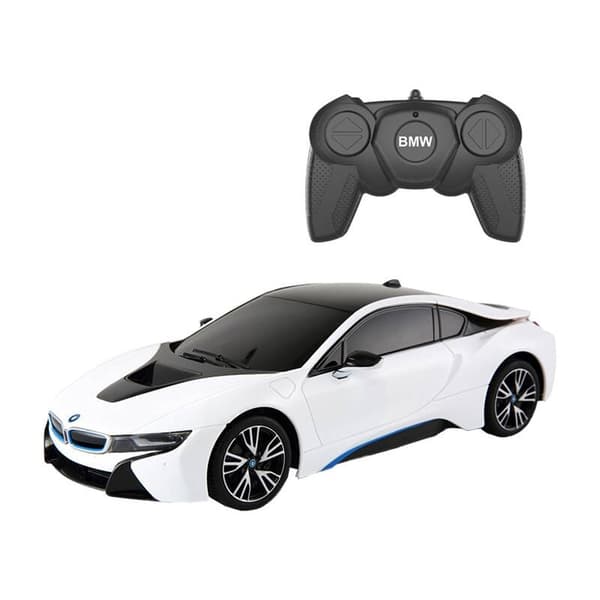 RASTAR R/C 1:18 BMW i8 fjernkontrollbil (hvit)