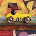 Miniatyrbild 3 av 6: Träbil - Vilac - Old sport Compet’ bil i gult - Tillverkad i Frankrike - 24 månader och uppåt - Unisex