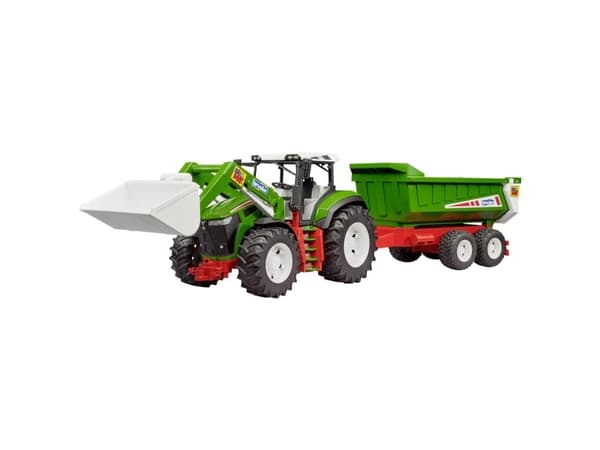 Bruder Roadmax tractor with frontloader and tipping trailer toy