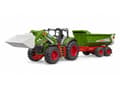 Miniatyrbilde 1 av 3: Bruder Roadmax tractor with frontloader and tipping trailer toy