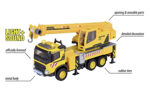 Majorette Volvo Kranlastbil 22 cm