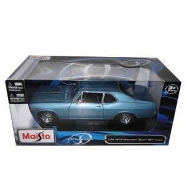 Maisto 1970 Chevrolet Nova SS Coupe Hard Top 124 Skala Diecast Model Car Blue