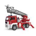 Miniatyrbild 5 av 5: Leksak - BRUDER - MAN TGA brandbil med stege och vattenpump - Röd - För barn från 4 år och uppåt