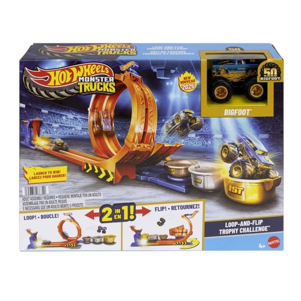 Hot Wheels Monster Trucks Loop &amp; Flip Trophy Challenge