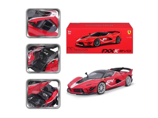 BBURAGO Ferrari Signature - Ferrari FXX-K EVO #54, Superbil, Montert på forhånd, 1:18, Ferrari FXX-K EVO, Alle kjønn, Metall, Plast