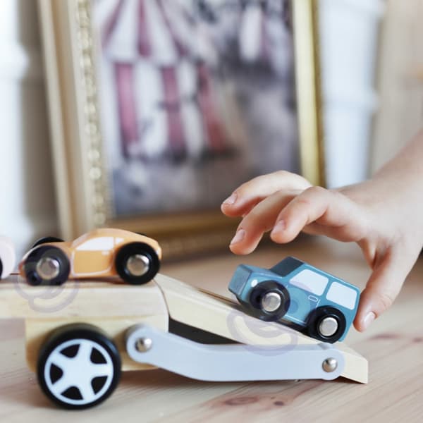 VIGA PolarB Biltransporter i Trä med Montessoribilar