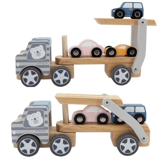 VIGA PolarB Biltransporter i Trä med Montessoribilar