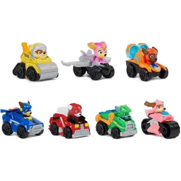 Box set med 7 Paw Patrol Pup Squad-fordon - The Super Patrol The Movie