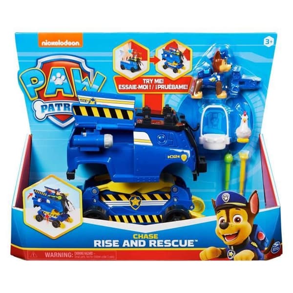 PAW PATROL CHASE RESET OCH RÄDDNING, TRANSFORMERBART FORDON MED FIGURIN