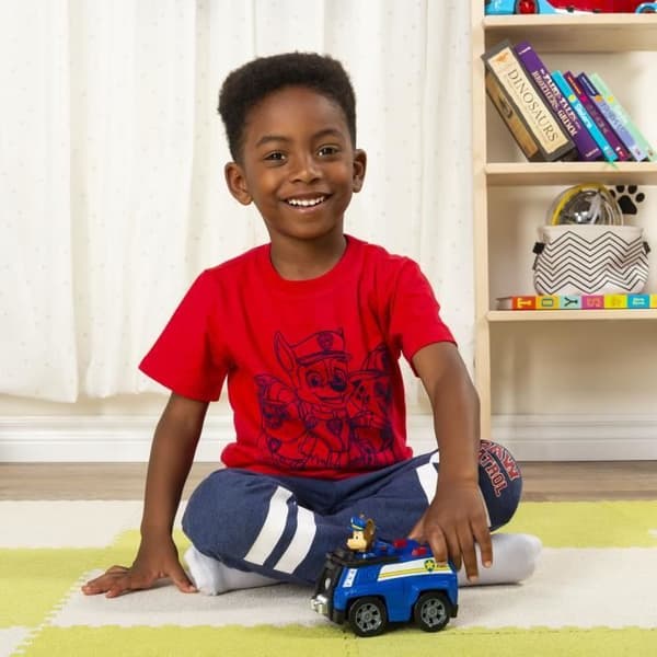Minifordon + Samlarfigur - PAW PATROL - Chase - 15 cm - Blå - Från 3 år