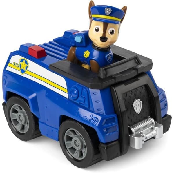 Minifordon + Samlarfigur - PAW PATROL - Chase - 15 cm - Blå - Från 3 år