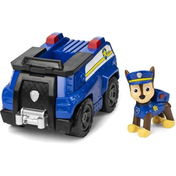 Minifordon + Samlarfigur - PAW PATROL - Chase - 15 cm - Blå - Från 3 år