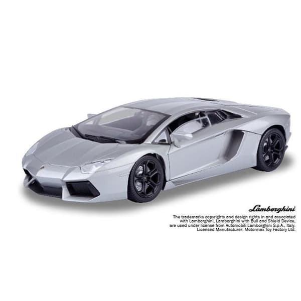 Miniatyrer monterade - Lamborghini Aventador LP700-4 metallgrå 1/18 Motormax