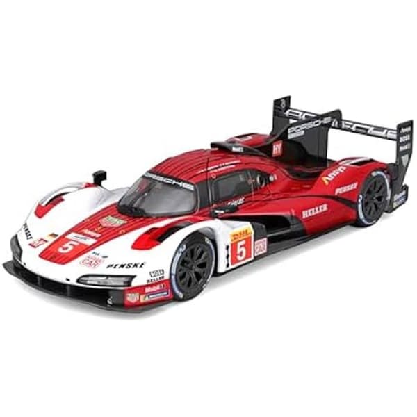 Metallisk modell - BBURAGO - Porsche 963 - Detaljerat inre - Öppningsbara dörrar och motorhuv - Skala 1/24