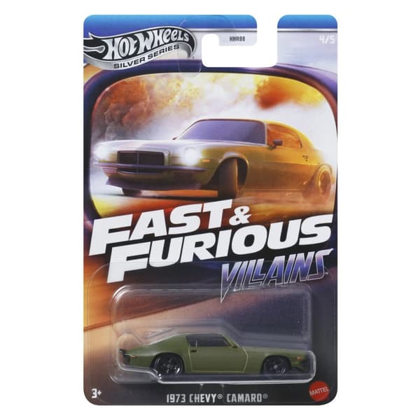 Hot Wheels Silver Fast & Furious 1:64 1973 Chevy Camaro